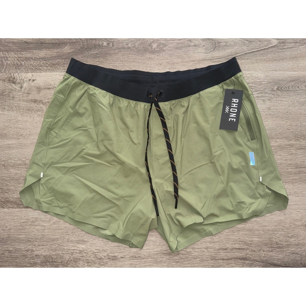 NWT Rhone Women's Olive Green Ripstop Athletic Shorts, XL